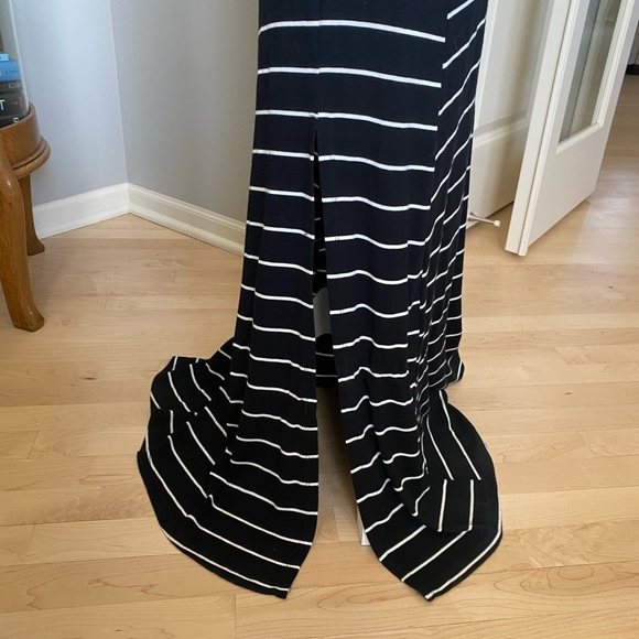 Anthropologie Bordeaux Black & White Skirt Stripes Size XS - Picture 4 of 6